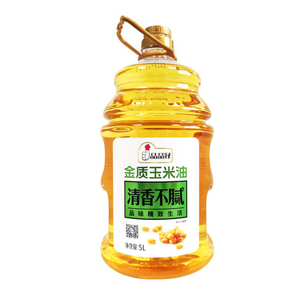 品品好 非转基因金质玉米油5L 清香不腻 烘焙调味(5L/桶)