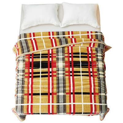 红豆家纺 双层休闲四季毯 双人加大床单盖毯保暖学生冬春秋季毛毯 云毯格兰