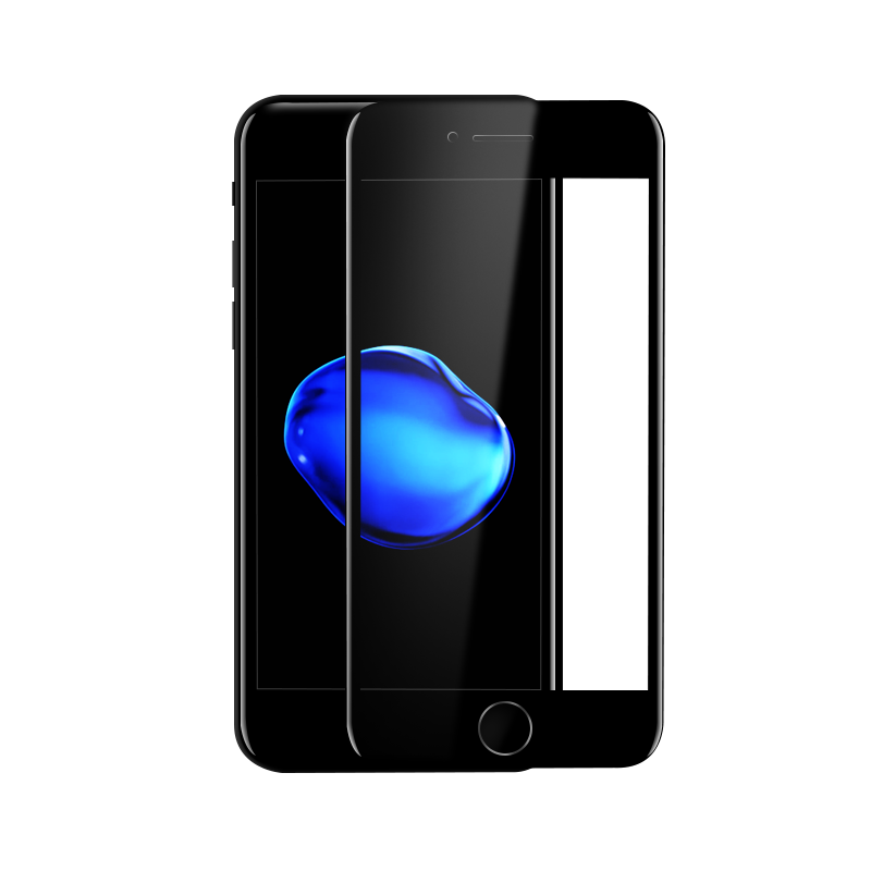 TGVI'S 苹果7 Plus钢化膜iPhone8 Plus钢化膜3D软边曲面屏全屏覆盖防爆玻璃防指纹手机贴膜 黑色