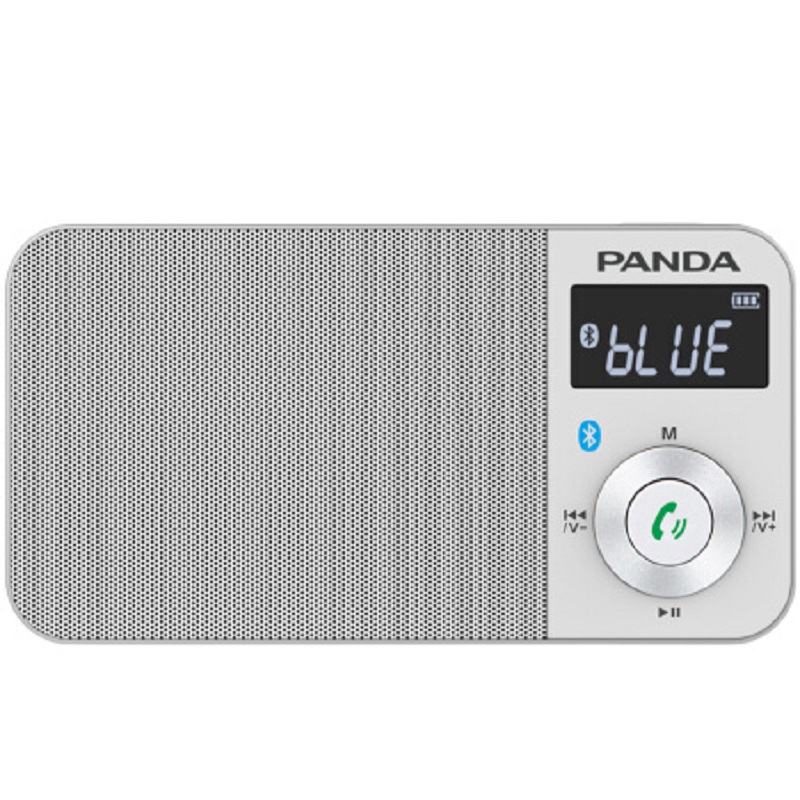 熊猫(PANDA)6210 便携式蓝牙插卡充电迷你小音箱 FM调频袖珍老人收音机 白色 1台