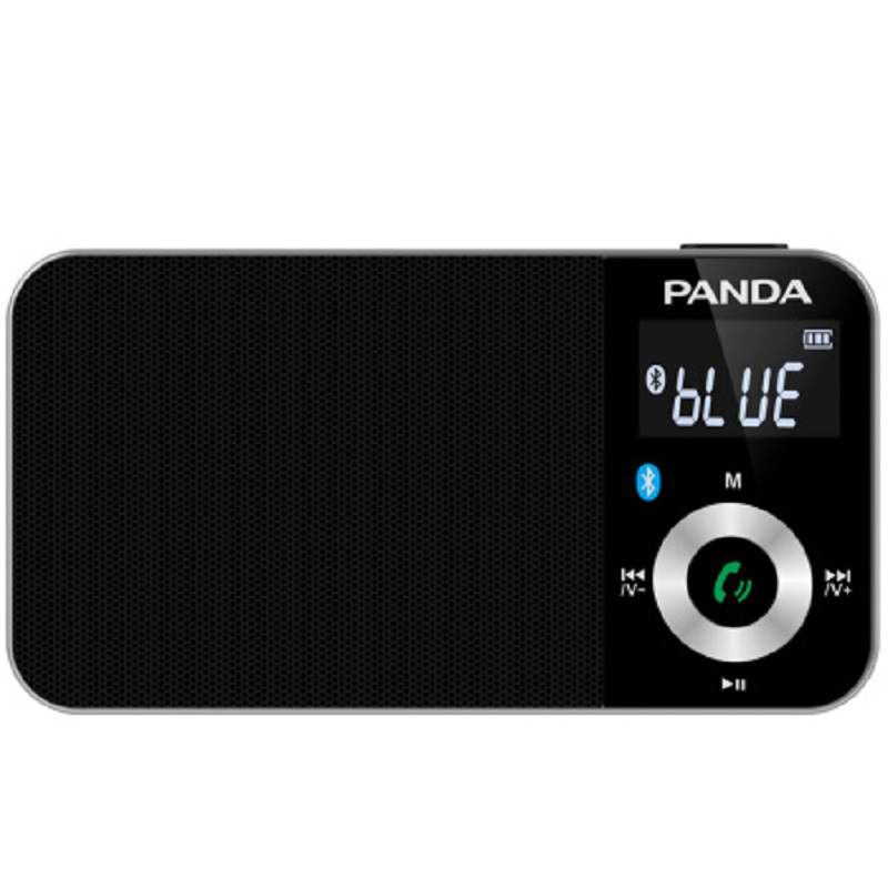 熊猫(PANDA)6210 便携式蓝牙插卡充电迷你小音箱 FM调频袖珍老人收音机 黑色 1台