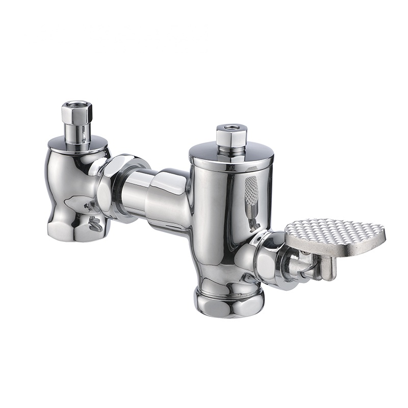 科勒旗下品牌 卡丽卫浴(KARAT) 蹲便器脚踩式冲洗阀全铜镀铬蹲坑冲水阀 17904T-M-CP