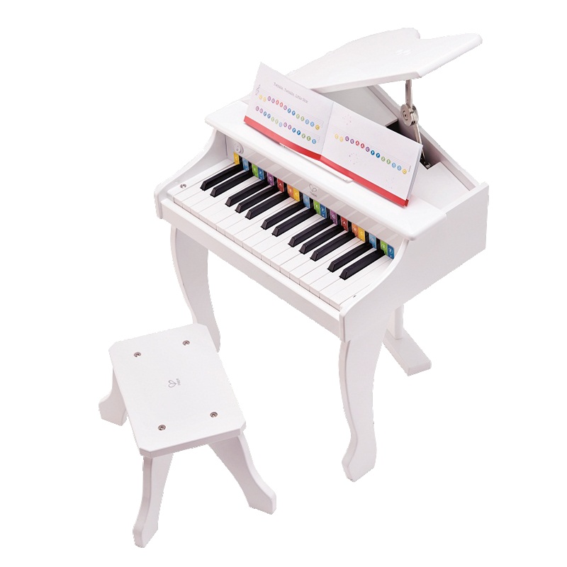 Hape30键电钢琴优雅白年龄段3-6岁儿童宝宝早教益智玩具启蒙早旋律音乐玩具木制玩具男孩女孩玩具