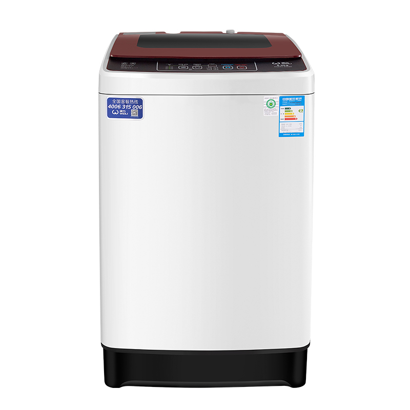 威力(WEILI)XQB80-8029A 8公斤全自动洗衣机 安全童锁 一键洗衣 家用 波轮 非变频 酒红色