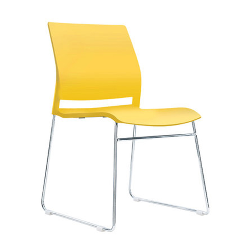 麦格尚 洽谈椅会议椅简约现代靠背椅办公室可堆叠椅子 休闲椅培训椅 黄色