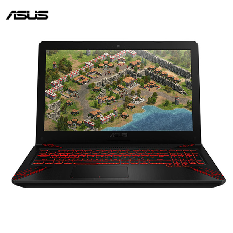 华硕(ASUS) 火陨FX80GD 15.6英寸笔记本电脑(i7-8750H 8G 1T GTX1050 4G独 黑)