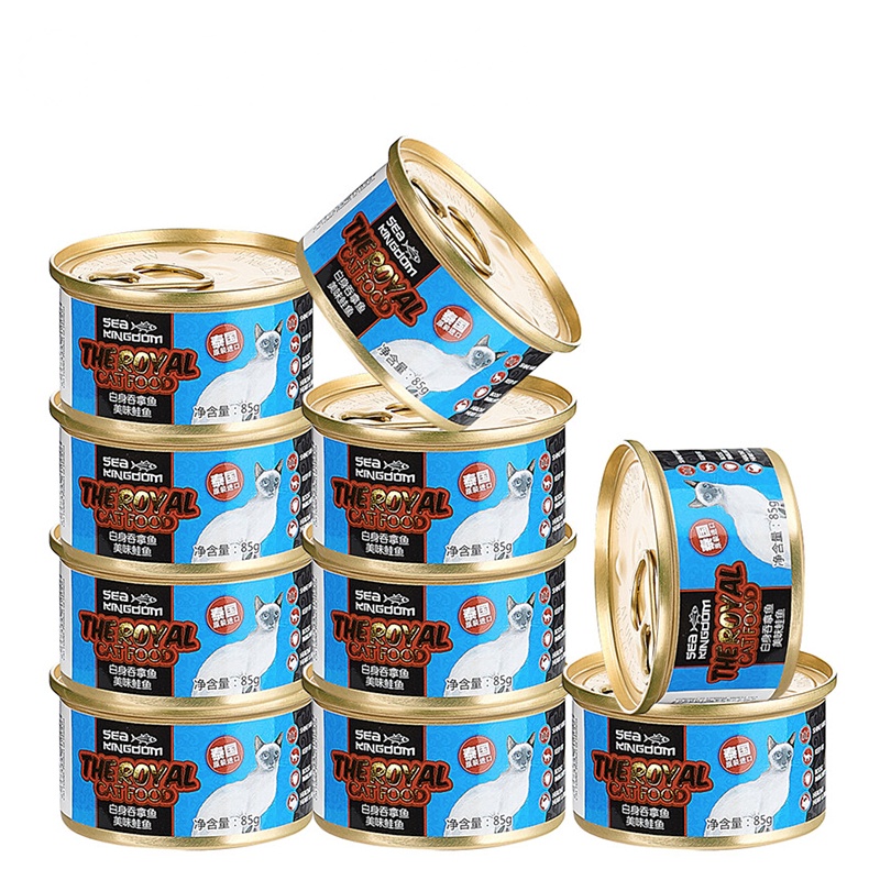 Sea Kingdom猫罐头泰国进口皇室猫用白身吞拿鱼罐头85g*24入猫零食整箱猫湿粮拌饭营养食品