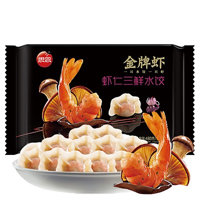 思念 金牌虾水饺 虾仁三鲜口味 480g (32只)