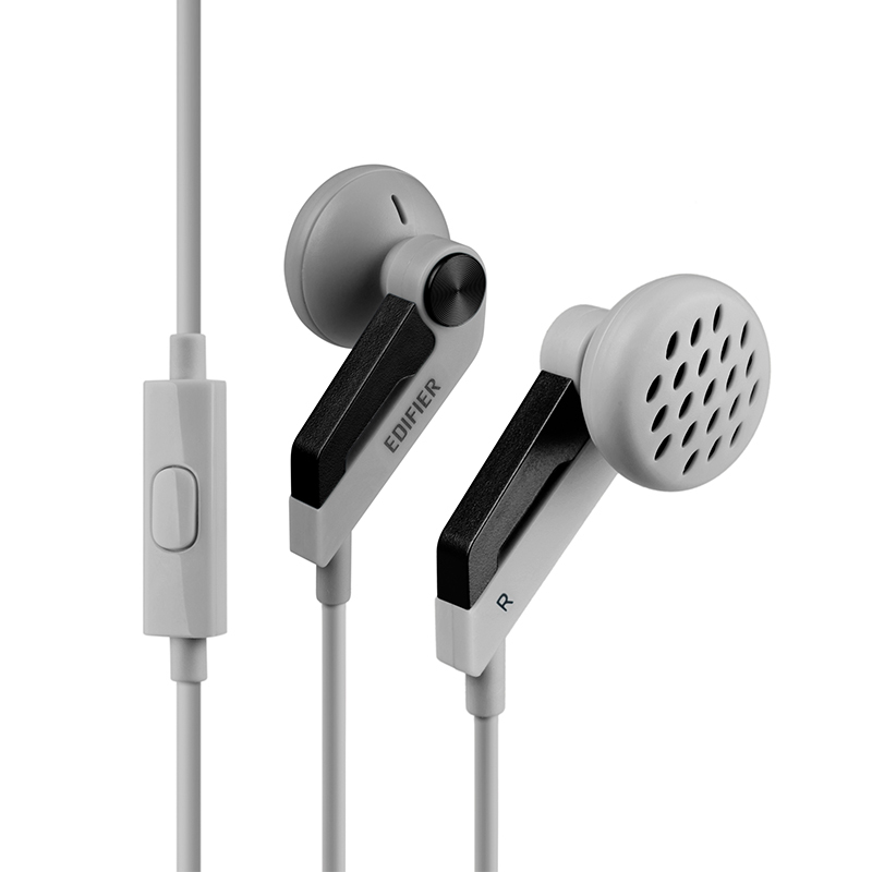 漫步者(EDIFIER) h186p智能手机耳机耳塞式耳麦 线控可通话音乐 深灰黑色(单位:副)