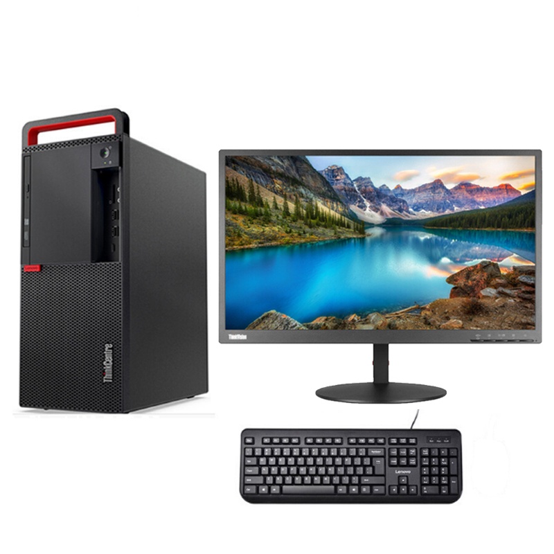 联想ThinkCentre M710T-ST 商用台式电脑(i3-6100 4GB 500GB 集显 DVD W7H+23液晶)