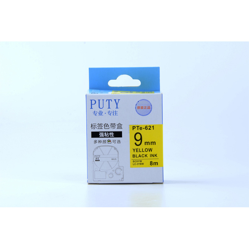 博思得(Postek) 黄底黑字色带 9mm*8m PTe-621 (单位:卷)