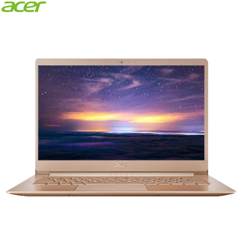 宏碁(acer)蜂鸟Swift5 14英寸至轻至薄触控笔记本电脑(I5-8250U 8GB 256GB固态 970克重 高清 W10H 金色)