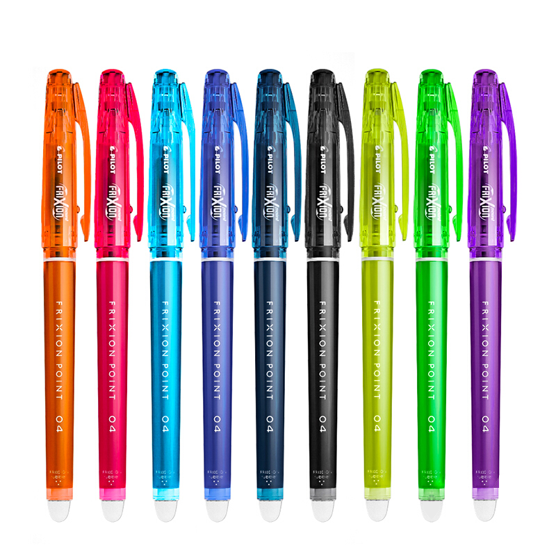 百乐(PILOT)0.4mm摩磨擦中性笔LF-22P4 针管式可擦中性笔 热可擦水笔彩色 多色可选