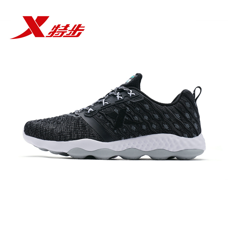Xtep特步男子2018新款网面透气轻便减震缓冲跑步鞋982119119061
