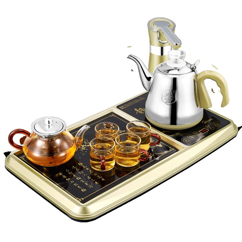 金杞(JINQI) JBL-B548 全自动上水电热水壶 整套茶具 钢化玻璃茶台小茶盘