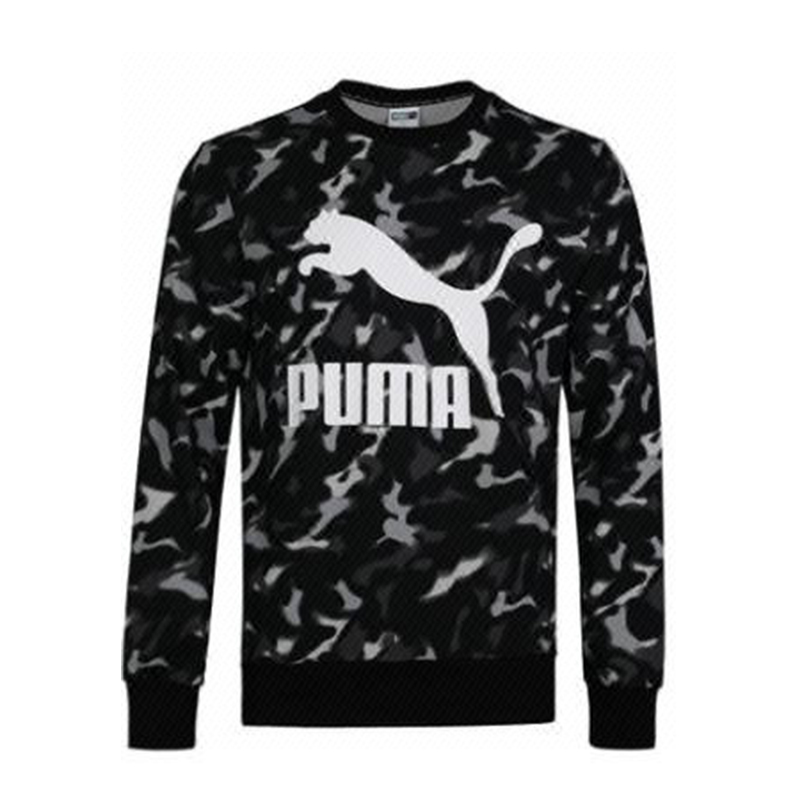 彪马(Puma)男士迷彩圆领针织常规款套头衫运动卫衣57756801