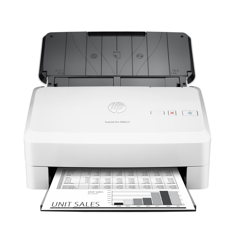 惠普(hp) HP ScanJet Pro 3000 s3扫描仪 A4双面连续馈纸式 高速文档发票扫描