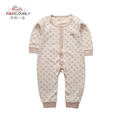 卡比一木KBMLOVELY春秋季男女宝宝通用精梳棉连体衣婴幼儿内衣宝宝爬爬服简爱宝宝闭裆哈衣KM0666