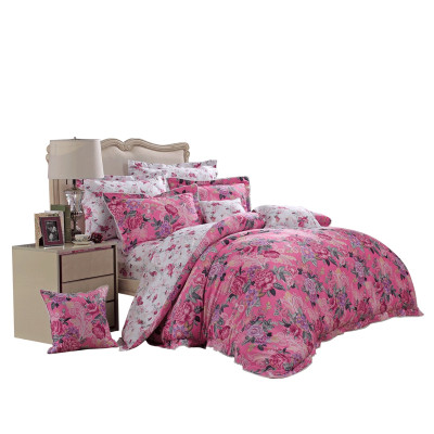 富安娜(FUANNA)家纺全棉磨毛四件套纯棉保暖套件单人1.5m双人1.8m床上被套床单