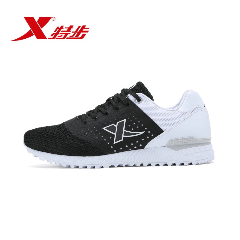 特步(Xtep)男子2018新款网面透气男士低帮系带舒适休闲鞋983219329282