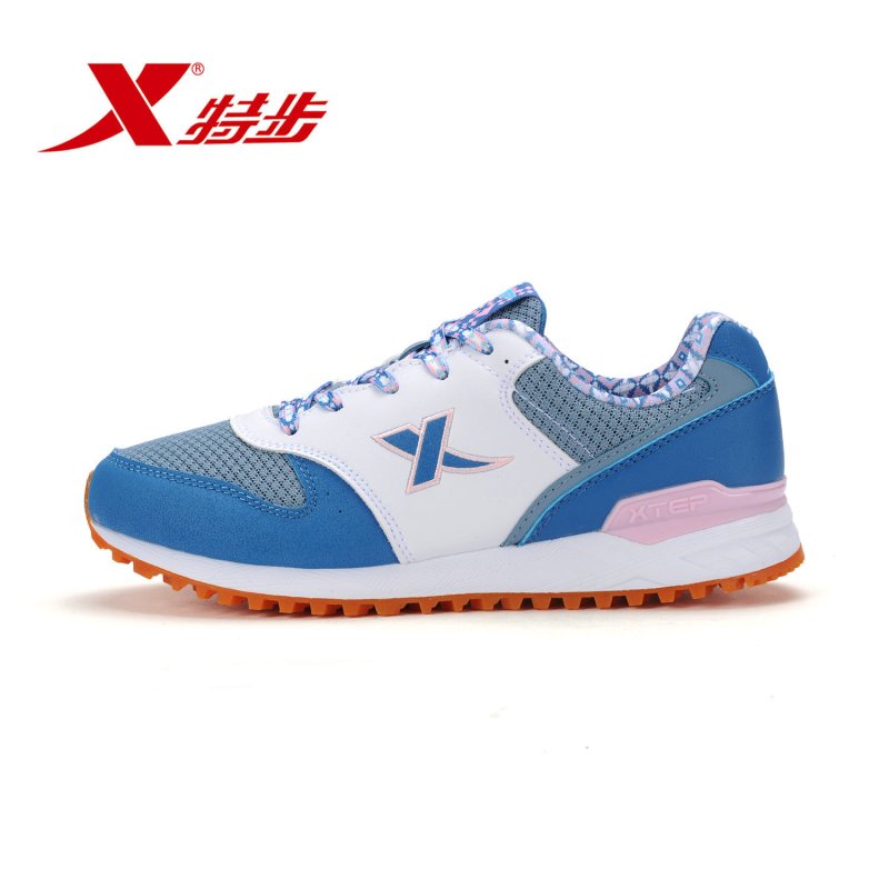 特步(Xtep)女子2018新款轻便减震舒适潮流拼色轻质中底天然橡胶跑步鞋985218113976