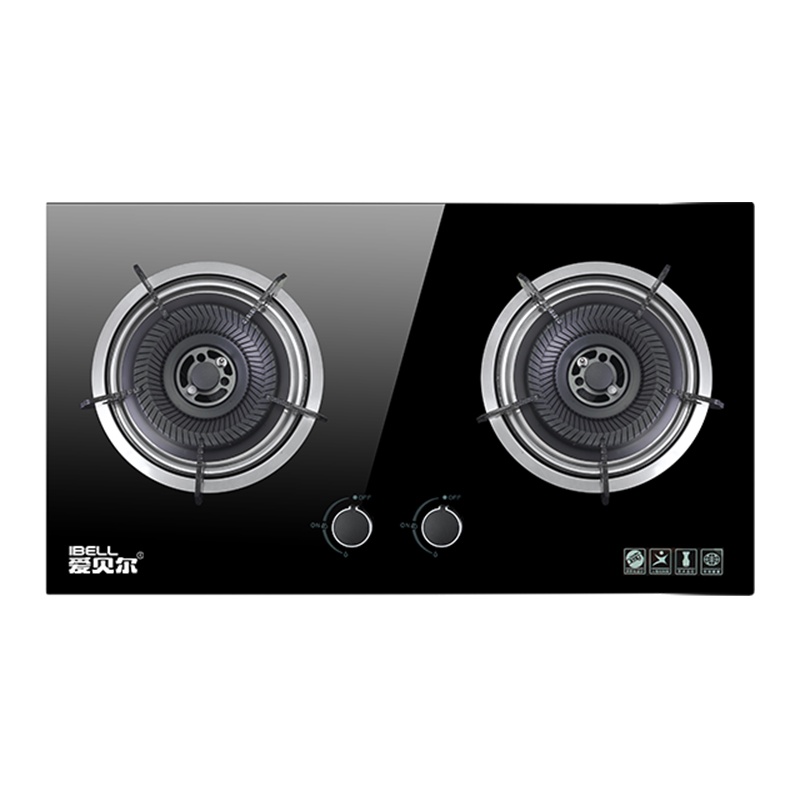 爱贝尔(IBELL) A-601家用煤气炉嵌入式 双灶 燃气灶台式 双头炉灶具大火力 节能省气钢化玻璃 精钢款天然气