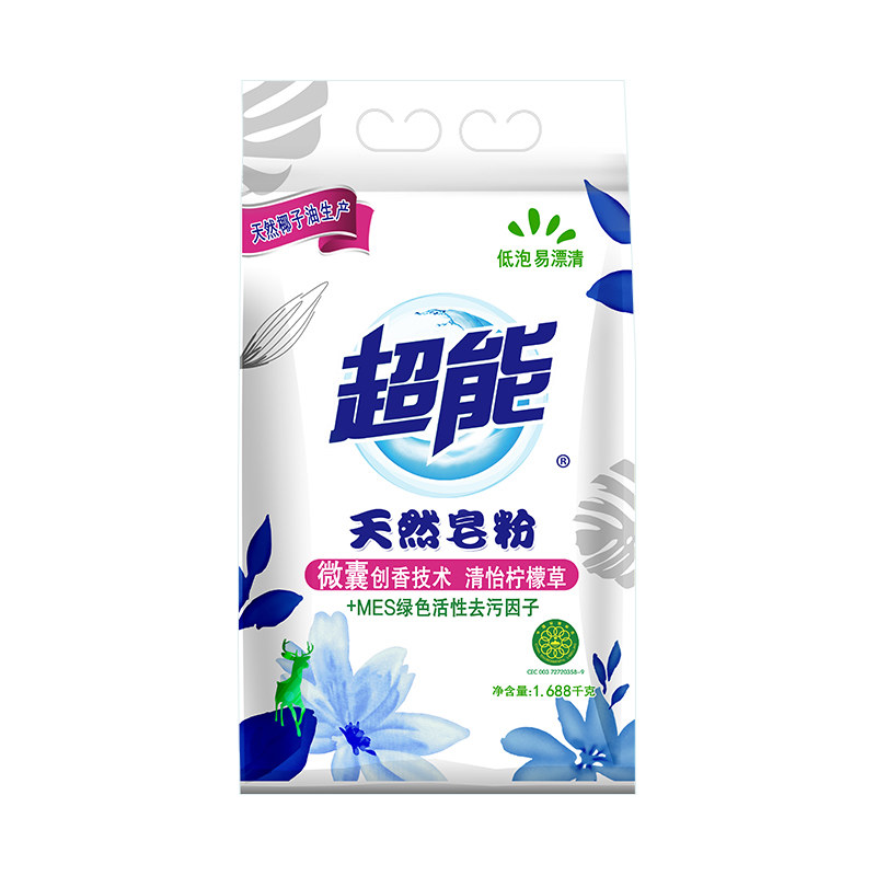 超能 天然皂粉 MES活性去污 1.688kg