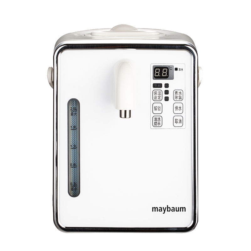 德国五月树(maybaum)阿波罗系列电热水瓶A6296白色 微电脑智能保温电热水壶高硼硅玻璃内胆除氯快速沸腾电动出水