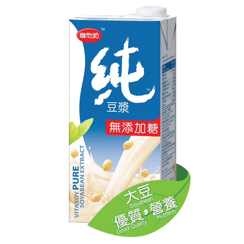 維他奶純無添加糖豆漿1公升(單包裝)