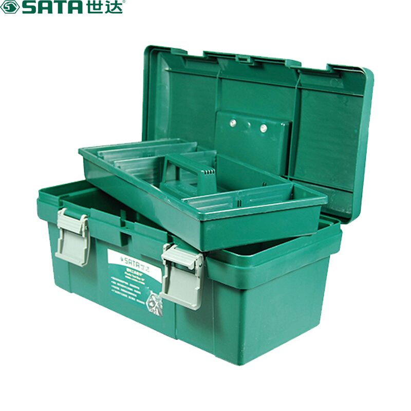 世达(SATA) 五金工具 塑料工具箱 收纳箱 18寸 95163 (单位:个)