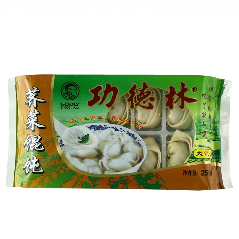 功德林 荠菜馄饨(大馄饨）250g