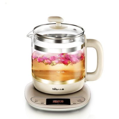 小熊(Bear)养生壶 YSH-B18W2 1.5L多功能家用触控式智能保温加厚玻璃电热水壶办公室煮茶壶烧水壶苏宁自营