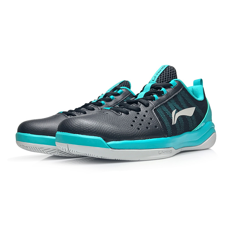 李宁(LI-NING)17男春季透气耐磨减震运动篮球鞋鞋 新基础黑/冰瓷绿ABPM017 -4