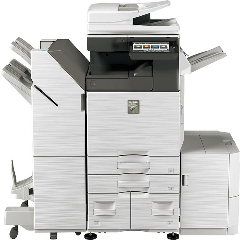 夏普 (sharp) MX-C5081D彩色复合机 A3 (主机+双面送稿器+双纸盒+走纸连接组件十鞍式装订+工作台)