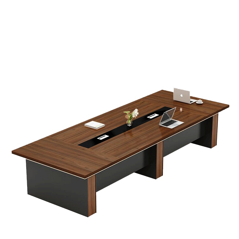 三能 简约现代木纹色会议桌其它办公用会议桌简单大气板式会议桌