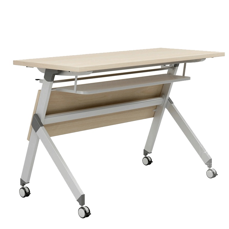 三能 办公家具折叠培训长条桌其他木质金属办公桌类带轮折叠课桌功能培训桌