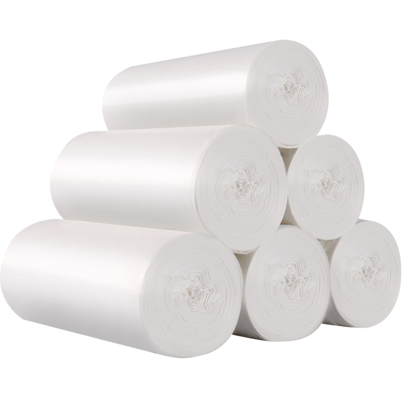 得丰 12L-18L 白色垃圾袋 单位物业家庭搬家清洁卫生塑料袋 厨房塑料袋一捆包装