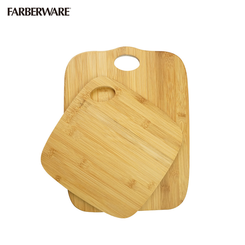 美国生牌Farberware天然竹切菜板2件套厨房用品抗菌防霉水果砧板