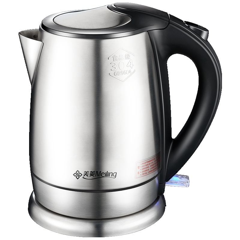 美菱(MeiLing) MH-1832家用电水壶 食品级304不锈钢内胆 1.8L大容量 无缝一体烧水壶