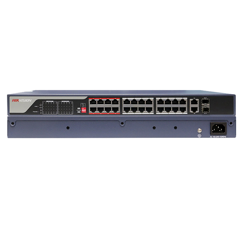 海康威视24口PoE交换机百兆非网管型监控专用交换机 DS-3E0326P-E