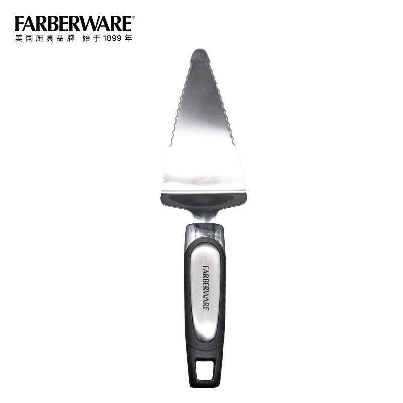 美国生牌Farberware烘焙用具带齿三角蛋糕刀煎饼果刀一铲多用不锈钢刀披萨刀铲刀