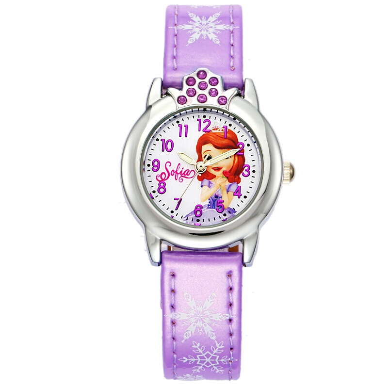 迪士尼(Disney )儿童手表 索菲亚公主夜光手表 可爱学生石英电子表 14077