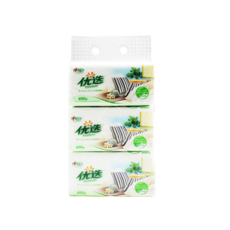 心相印 DT9200 优选忘忧棕榈系列200抽二层塑装纸 抽纸 3包/提*24