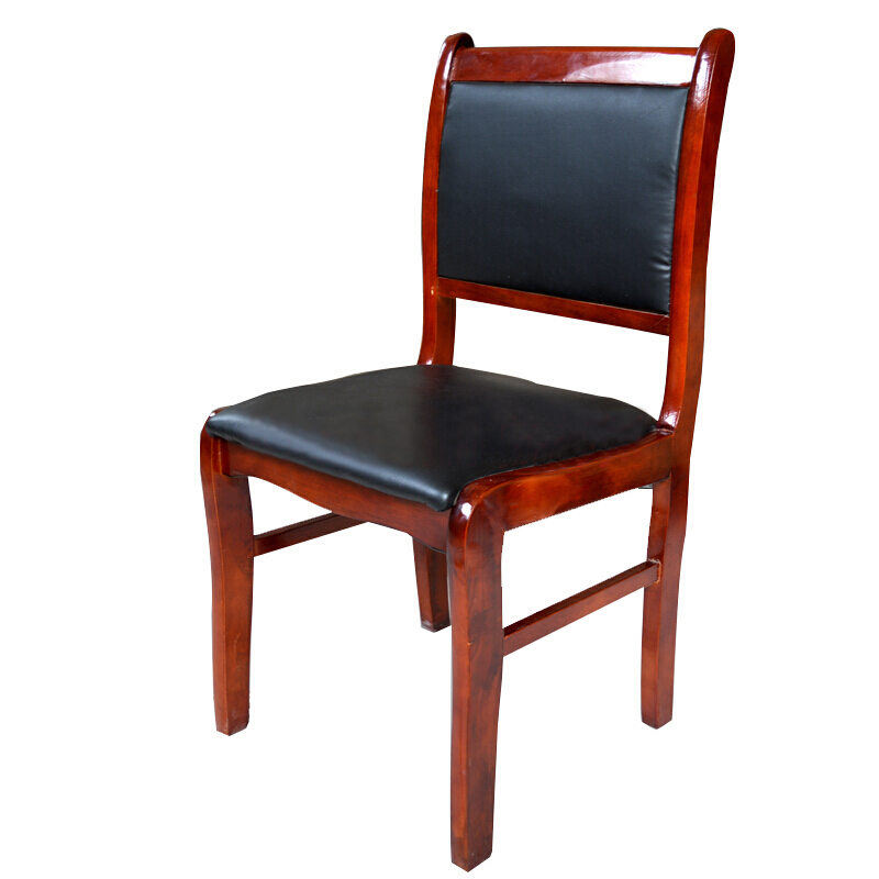 欧宝美办公椅会议椅电脑椅实木皮革靠背椅