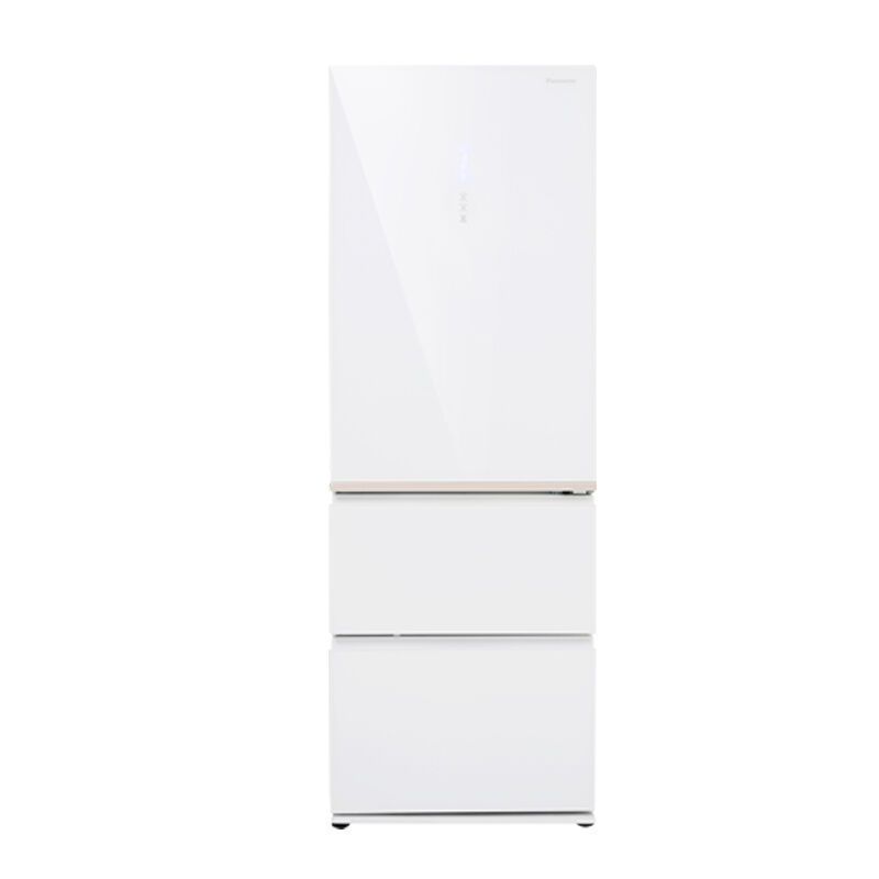 松下冰箱 NR-C380TX-XW 380L白色钢化玻璃面板 三门风冷无霜变频