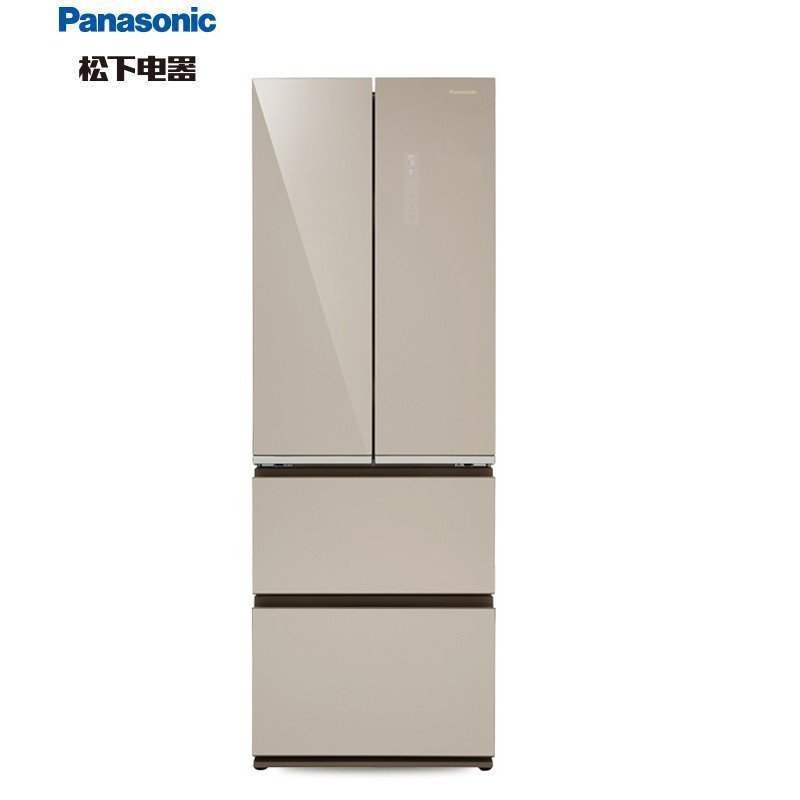 松下冰箱 NR-D380TX-XN 380升 金色风冷无霜变频多门冰箱钢化玻璃
