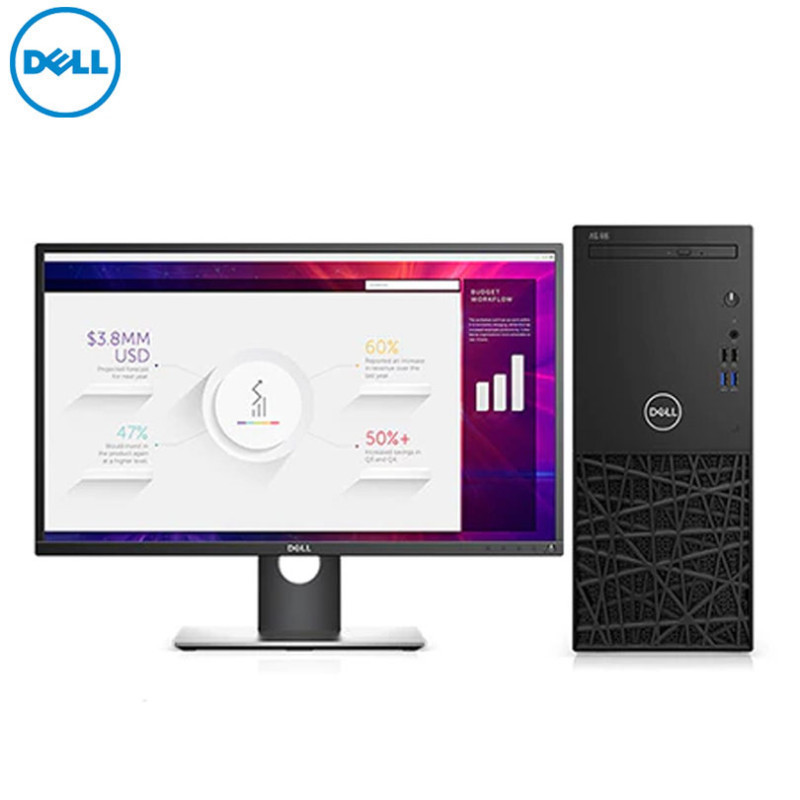 戴尔(Dell)成铭3977商用台式电脑 21.5英寸显示器(I3-7100/ 4G/ 1TB/ 刻录 /2G独显/W10)