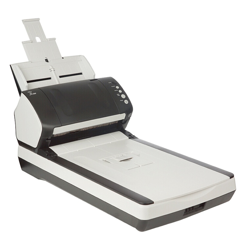 富士通(FUJITSU)Fi-7230双平台扫描仪A4高速双面自动进纸带平板 白色