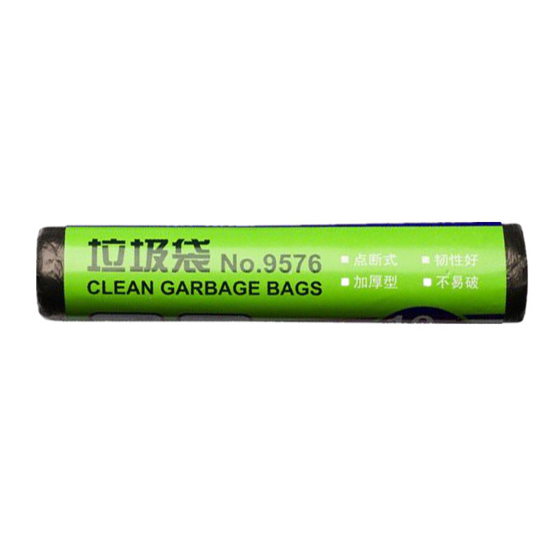 得力(deli) 9576 加厚垃圾袋80*100cm 办公点断式大号垃圾袋 10只/卷 30卷装