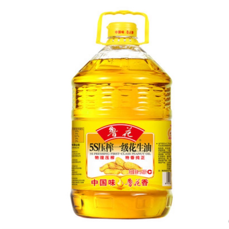 鲁花5S压榨一级花生油5.4L